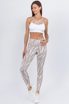 Women's Tiger Striped Activewear Leggings style 5