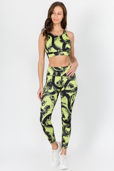 Women’s Paint Streak Activewear Leggings - Top: ACTPT023 style 2