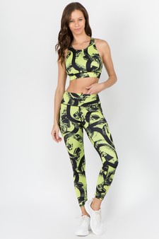 Women’s Paint Streak Activewear Leggings - Top: ACTPT023 style 4