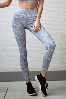 Women's High Rise Geometric Print  Activewear  Leggings