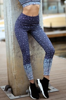 Women's Geo Honeycomb Print Activewear Leggings