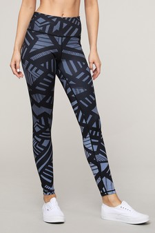 Women's Geometric Lines Activewear Leggings style 3