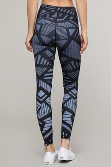 Women's Geometric Lines Activewear Leggings style 5