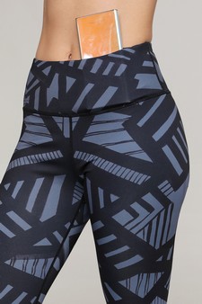 Women's Geometric Lines Activewear Leggings style 6