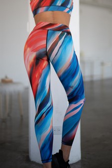 Women's High Rise Watercolor Activewear Leggings style 3