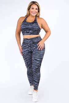 Women's Zebra Print Activewear Leggings style 5