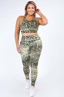 Women's Feline Leopard Activewear Leggings (XL only) style 2