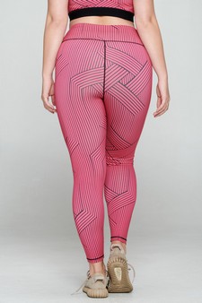 Women's Multi-Stripe Activewear Leggings style 4