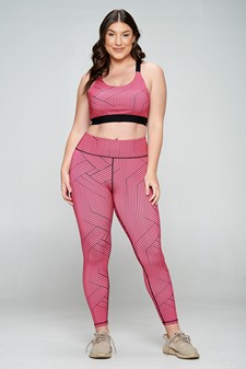 Women's Multi-Stripe Activewear Leggings style 6