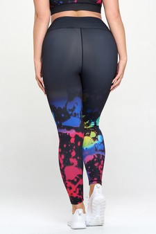 Women’s Paint Splatter Activewear Leggings style 3