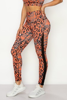 Women’s Cheetah Meets Tiger Printed Activewear Leggings