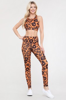 Women's Active Cool Cat Leopard Sports Set style 3