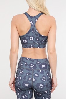 Active Feline Leopard Workout Printed Sports Bra style 2
