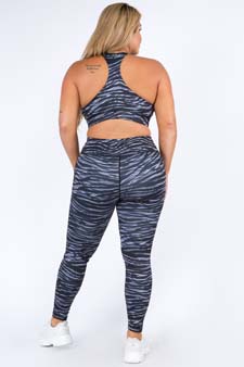 Women's Zebra Print Activewear Set (XL only) style 3