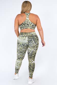 Women's Feline Leopard Activewear Set (XL only) style 3