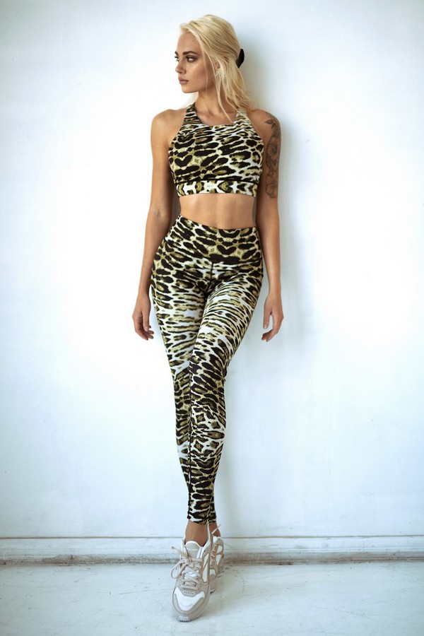 Women's Feline Leopard Activewear Set