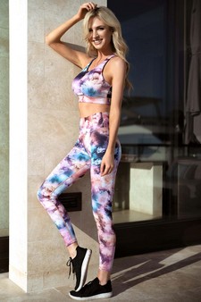 Women's High Impact Tie Dye Activewear Set style 2