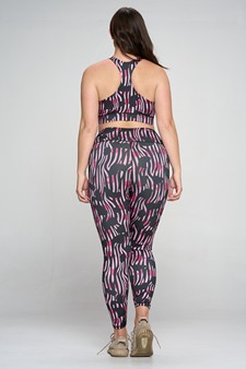 Women's Convivial Animal Mix Print Activewear Set style 3