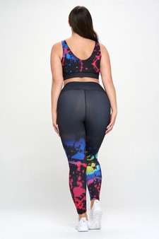 Women’s Paint Splatter Activewear Set style 3