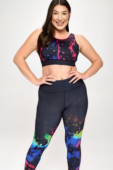 Women’s Paint Splatter Activewear Set style 4