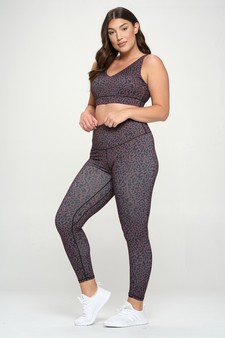 Women’s Deep V Leopard Activewear Set style 2