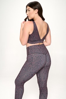 Women’s Deep V Leopard Activewear Set style 5