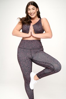 Women’s Deep V Leopard Activewear Set style 6