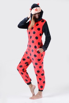 Plush Lady Bug Animal Onesie Pajama Costume