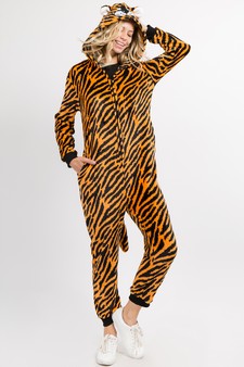 Plush Tiger Animal Onesie Pajama Costume (6pcs M/L only)