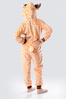 Kid's Spotted Heart Reindeer Animal Onesie style 4