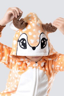 Kid's Spotted Heart Reindeer Animal Onesie style 7