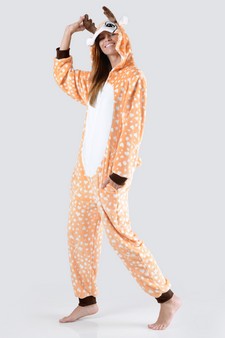 Women's Spotted Heart Reindeer Animal Onesie style 2