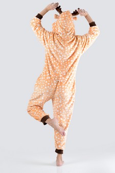 Women's Spotted Heart Reindeer Animal Onesie style 3