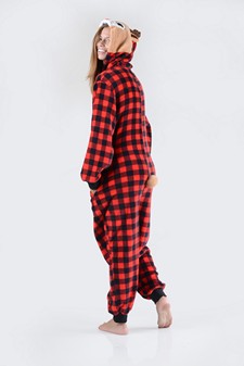 Women's Plaid Reindeer Animal Onesie (6pcs M/L only) style 6