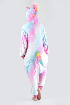 Women's Pink And Blue Star Unicorn Onesie Pajama style 6