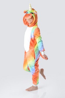 Kid's Tie Dye Striped Unicorn Onesie style 5