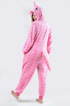 Women's Pink Star Unicorn Onesie style 4