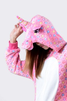 Women's Pink Star Unicorn Onesie style 6