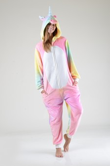 Plush Tie Dye Unicorn Animal Onesie Pajama style 3