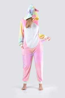 Plush Tie Dye Unicorn Animal Onesie Pajama style 4