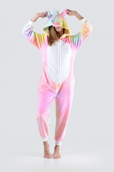 Plush Tie Dye Unicorn Animal Onesie Pajama style 7