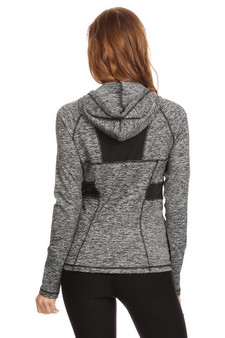 Women's Active Wear Zip Up Jacket With Hoodie style 4