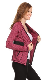 Women's Active Wear Zip Up Jacket With Hoodie style 3