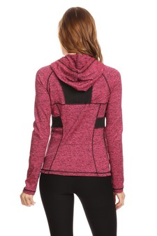 Women's Active Wear Zip Up Jacket With Hoodie style 4