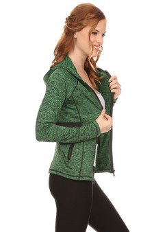 Women's Active Wear Zip Up Jacket With Hoodie style 2