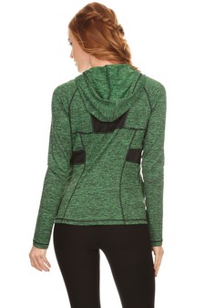 Women's Active Wear Zip Up Jacket With Hoodie style 4