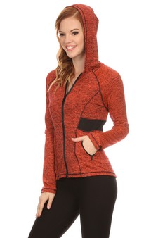 Women's Active Wear Zip Up Jacket With Hoodie style 2