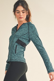 Women's Active Wear Zip Up Jacket With Hoodie style 2