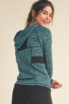 Women's Active Wear Zip Up Jacket With Hoodie style 3