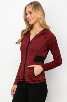 Women's Active Wear Zip Up Jacket With Hoodie style 2